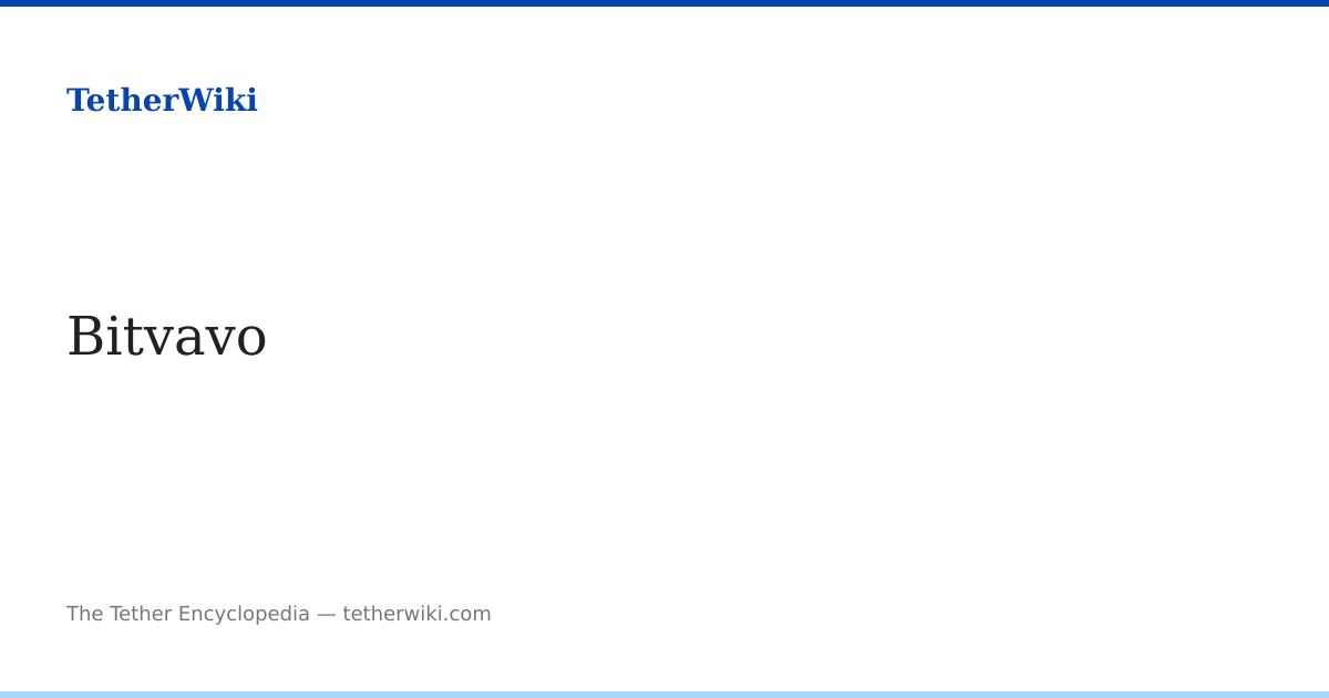 Bitvavo – TetherWiki